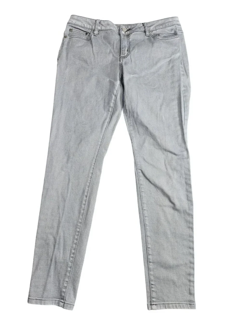 Michael Kors Izzy Skinny Jeans Womens 8 Gray Light Wash Mid‎ Rise Stretch Denim